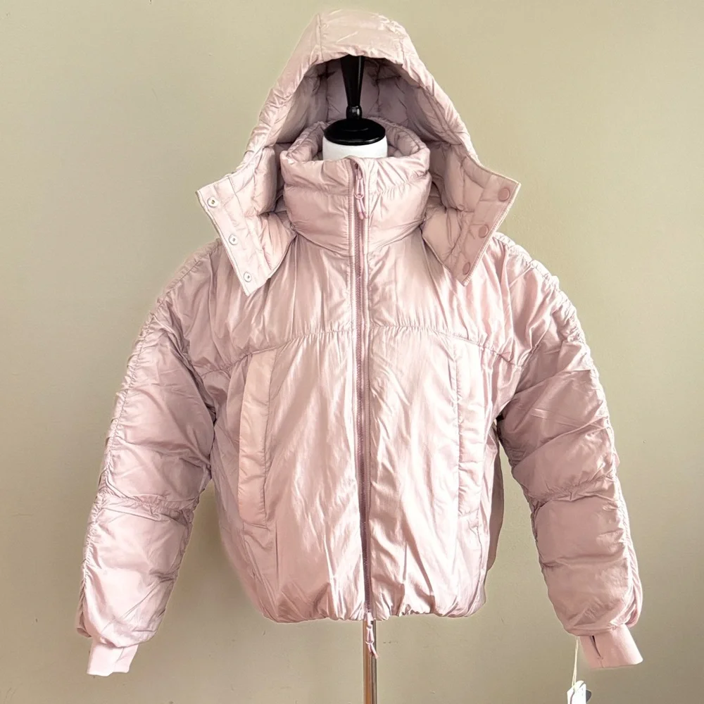 Free‎ People Movement Like a Dream Reversible Puffer in Mauve Winter Jacket Sz M
